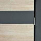 thumbnail of 2er Mülltonnenverkleidung | HxBxT 117x132x80cm | Anthrazit | Buche-Holzoptik Hellbraun | Mülltonnenbox