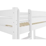 thumbnail of Hochbett stabil 90x200 Kiefer weiß Hochbett teilbar Etagenbett ohne Rollrost 60.16-09WT100oR