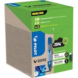 thumbnail of Pack de 10 marqueurs effaçables encre liquide V-Board Master, pointe conique moyenne, coul. bleue +10 recharges