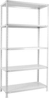 thumbnail of SimonRack Estantería Metálica con tornillos 2000x1100x400 mm, 5 Alturas, 90 kg de Punto Flexión, Blanco - Comfort
