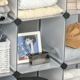 thumbnail of Armario modular de plástico cajas de zapatos con 16 cubos zapatero organizador para entrada pasillo dormitorio 125x32x125 cm