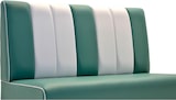 thumbnail of Americano Retro Eckbank | 184x184 cm | Dinerbank Set Türkis & Weiß | Gastro Sitzbank mit Ecke