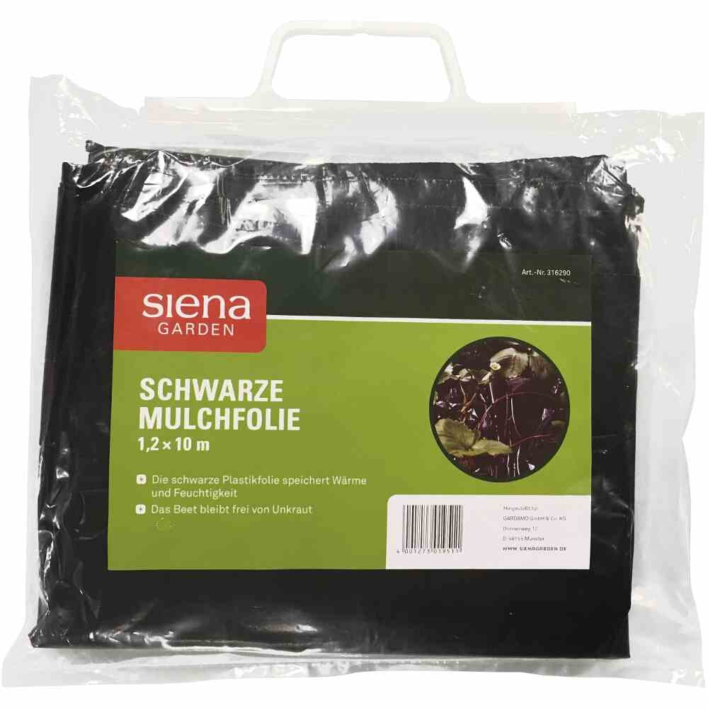 Mulchfolie 1,2x10m, Material aus Polyethylen in schwarz