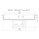 thumbnail of Vasca drop-in refrigerata da incasso VRI411 con motore a bordo cm. 144x68x54,5h