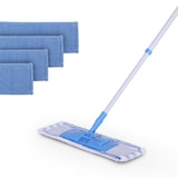 thumbnail of Bodenwischer Set inkl 4 Ersatzbezüge - Wischmopp mit Fußklick 360 Grad Gelenk für alle Ecken - Komfort Bodenreiniger Flachmopp Wischmopp