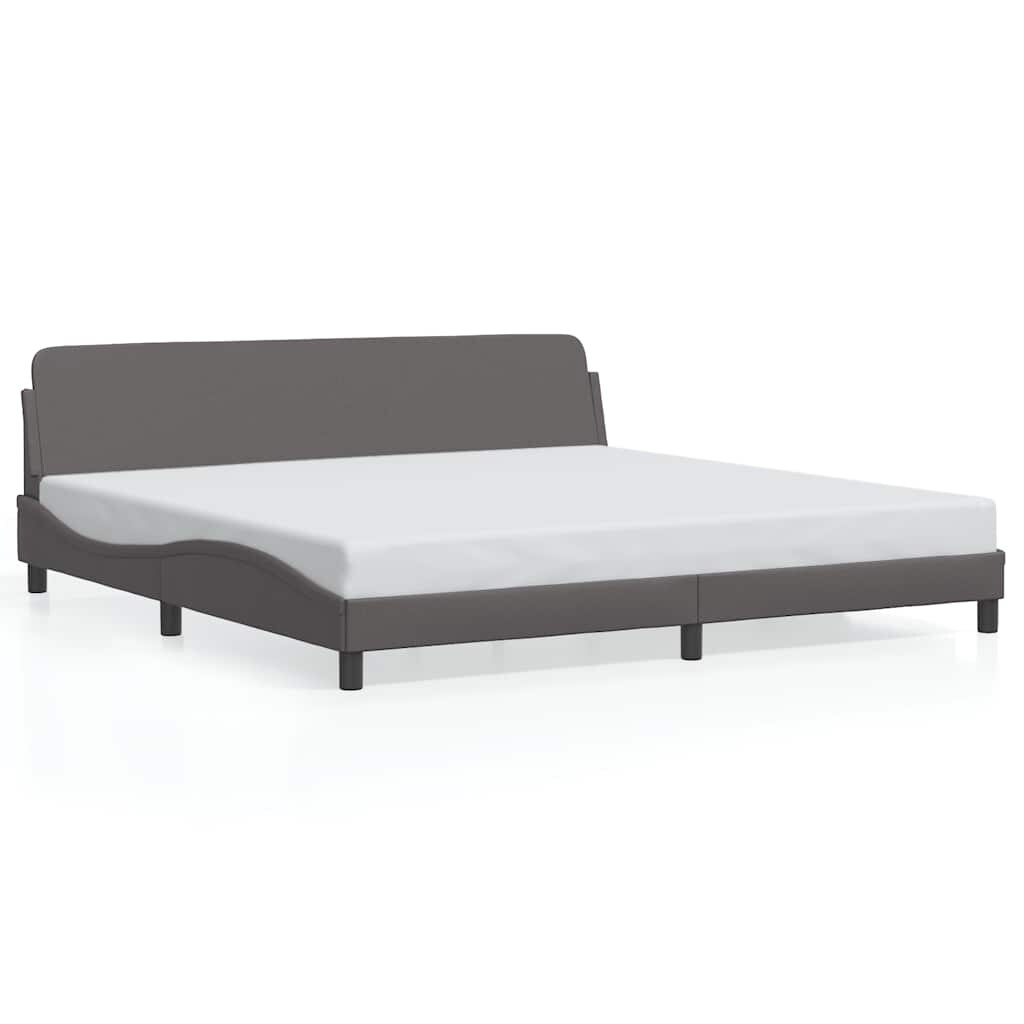 vidaXL Bettgestell "Dover" Grau 200x200 cm Kunstleder