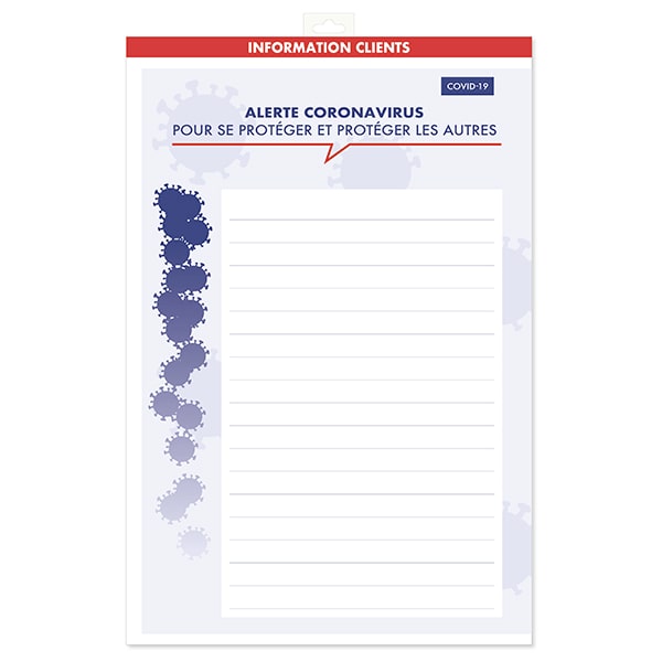 Affiche informative CLIENTS 40x60cm  Etiq-Etal