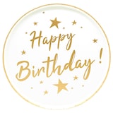 thumbnail of Assiettes gamme air 23 cm happy birthday or (120 unités) MESA BELLA