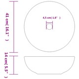thumbnail of vidaXL Opzetwasbak rond Φ41x14 cm keramiek wit en blauw