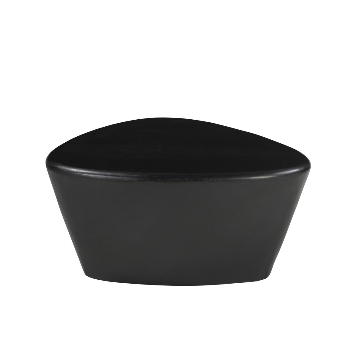 SIT Möbel Beistelltisch | dreieckige Tischplatte | Mango massiv schwarz | B 70 x T 53 x H 36 cm | 14775-11 | Serie BLACK SMOOTH