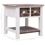 thumbnail of vidaXL Beistelltisch 40x40x40 cm Paulownia Holz : Farbe - Braun und Weiß