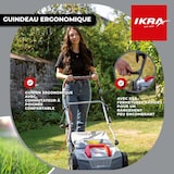 thumbnail of Escarificador Máquina de desbaste eléctrica 1800W Profundidade de trabalho 23cm Apanhador de relva 40L Aerador de relva Manutenção do relvado IKRA