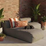 thumbnail of Juego de 2 cojines cuadrados de poliéster, 45x45x8 cm terracota