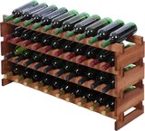 thumbnail of Weinregal VINOTECA FLEX PRO | HxBxT 51x103x28cm | 40 Flaschen auf 4 Ebenen | Massives Kiefernholz | Braun geölt