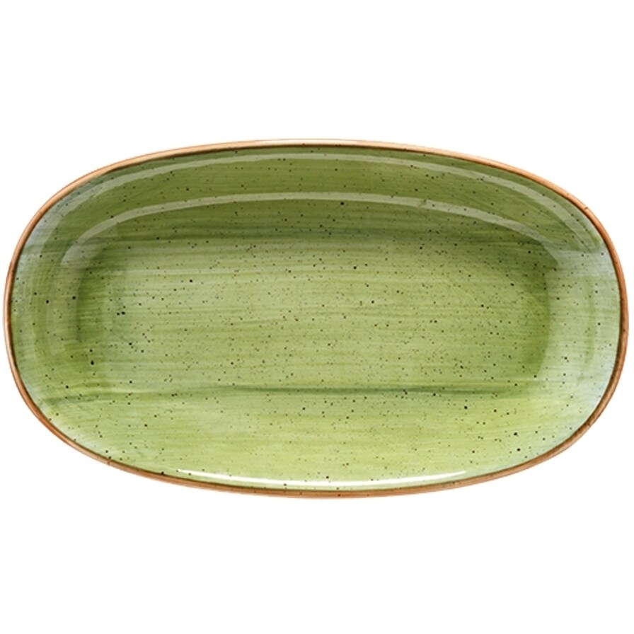 12 x Aura Therapy Gourmet Platte oval 19x11cm * -  Bonna Premium Porcelain