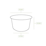 thumbnail of BIOZOYG 2000 Stück Mini-Dipschälchen Zuckerrohr 50ml, biologisch abbaubar - Perfekt für Saucen, Fingerfood - Einwegschälchen, Beilagenschälchen