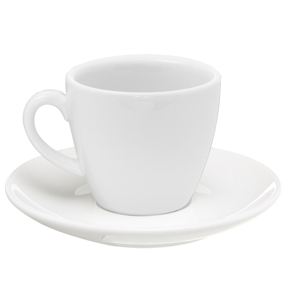 Restofair Emotions confezione 6 tazza espresso in porcellana, 6,30x5,50cm, cap. 10cl, bianca