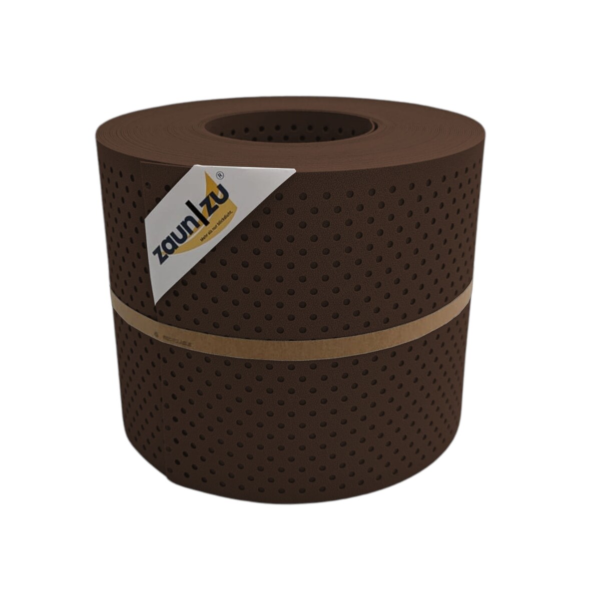 zaun|zu® Sichtschutzstreifen PP Premium Gelocht 15 Prozent Streifen Braun 26m