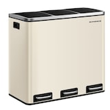 thumbnail of Helloshop26 - Dreifach-Recyclingbehälter 3 x 18 Liter Fächer Soft-Close-Mechanismus Fußpedale fingerabdruckresistenter Edelstahl 12_0007250