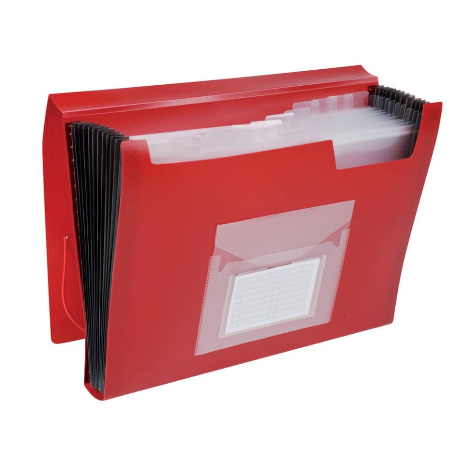 Fächertasche, 13-teilig, rot Q-CONNECT KF01274