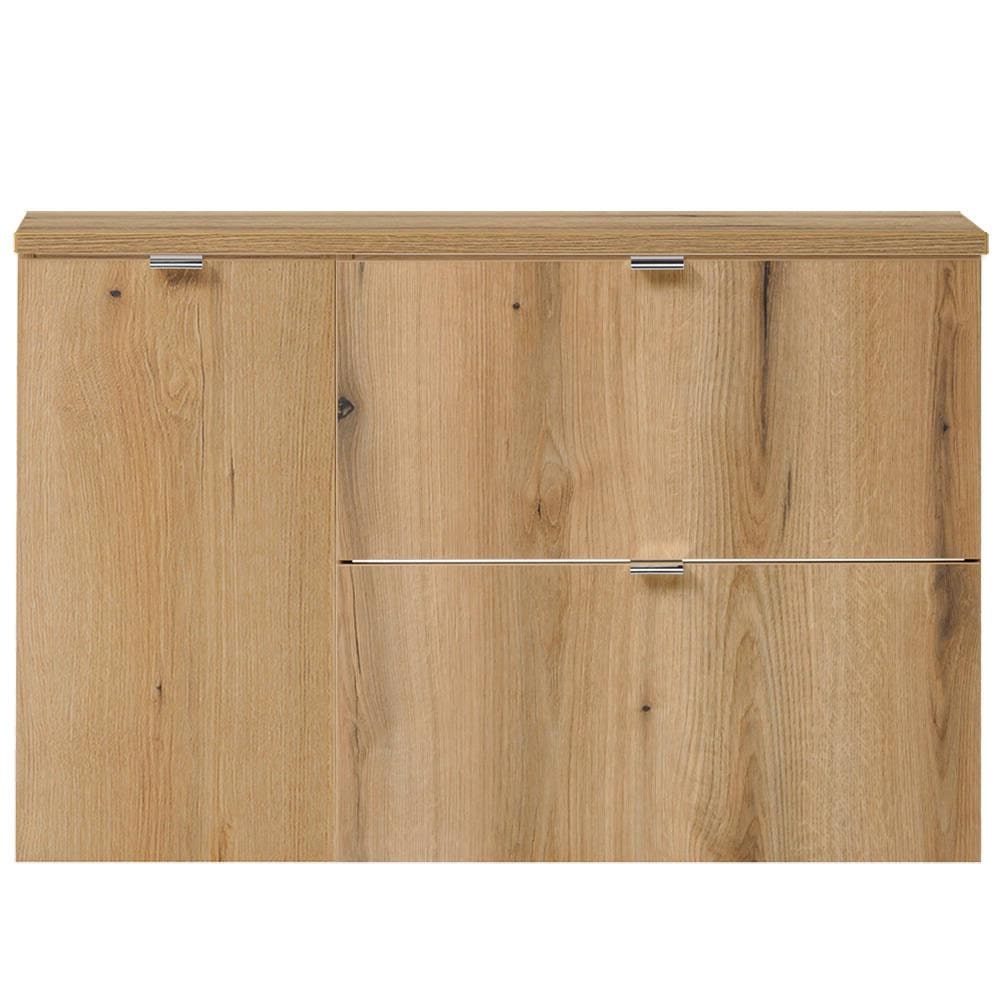 Helloshop26 - Badezimmer-Unterschrank für Waschbecken Designerstil 90 x 60 x 40 cm Eichenoptik 03_0009999
