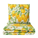 thumbnail of Seersucker Bettwäsche Baumwolle 135x200 cm Weiß Orange Grün Orangen Design Mediterran mit Reißverschluss