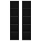thumbnail of vidaXL CD-Regale 2 Stk. Schwarz 21x16x93,5 cm Holzwerkstoff