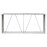 thumbnail of vidaXL Brennholzlager aus verzinktem Stahl 330x84x152 cm Grau