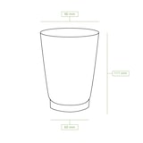 thumbnail of BIOZOYG 100 Stück Trinkbecher Einwegbecher, Pappbecher, 300ml / 12oz, Winterdesign mit Schneeflocken, doppelwandig für heiße Getränke, kompostierbar