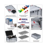 thumbnail of PROREGAL SparSet 10x Eurobox NextGen Economy mit Auflagedeckel & 4x Verschlüsse Blau, Griffe offen, HxBxT 17x30x40cm, 16L, Eurobehälter, Box