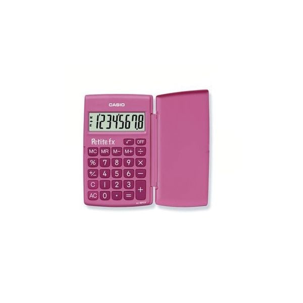 CASIO LC 401LV Calculadora básica rosa (8 dígitos)