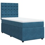 thumbnail of vidaXL Boxspringbett mit Matratze Blau 90x200 cm Samt