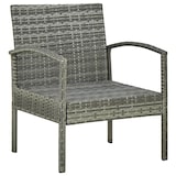 thumbnail of vidaXL 4-tlg. Garten-Lounge-Set mit Auflagen Poly Rattan Grau