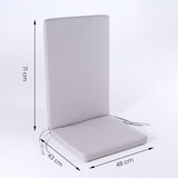 thumbnail of Pack 2 cojines para sillones de jardín reclinables color piedra, Tamaño 114x48x5 cm, Repelente al agua, Desenfundable