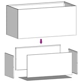 thumbnail of vidaXL Pflanzkübel Schwarz 62x30x29 cm Stahl