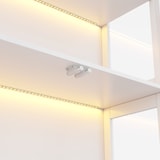 thumbnail of Merax LED Vitrinenschrank 80×35×170 cm, Glasvitrine modern Weiß, Sammlungsvitrine mit App-Steuerung, 4 Ebenen, Push-to-Open Türen