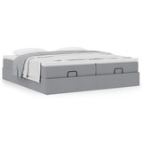 thumbnail of vidaXL Ottoman-Bett mit Matratzen Hellgrau 200x200 cm Stoff