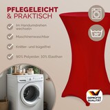 thumbnail of DETEX® Stehtischhusse Rot 70-75cm Verstärkter Fußbereich 30°C Waschbar Stehtisch Hussen Stretch Tisch Überzug Hochzeit