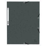 thumbnail of Exacompta  Cod. 55313E - Cartella 3 lembi con elastici in cartoncino lustré 355 g/mq - 24x32cm grigio - Confezione da  50 pz.