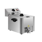 thumbnail of Freidora eléctrica profesional con grifo, acero inox., 60-190°C, control mecánico, panel de control extraíble, 1 cubeta de 10 litros 10279 Vaiotec