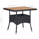thumbnail of vidaXL Tuintafel poly rattan en massief acaciahout zwart