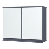 thumbnail of Helloshop26 - Wandmontierter Badezimmerschrank/Regal 60 x 20 x 50 cm mit Spiegel grau 03_0008900