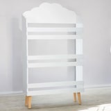 thumbnail of WellHome - Bücherregal aus Holz mit 3 Regalen in Weiß und Wolkendesign 100cm