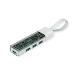 thumbnail of ROLINE Mobile USB 3.2 Gen 1 Hub, 4 porte, cavo di collegamento tipo A+C