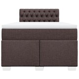 thumbnail of vidaXL Boxspringbett mit Matratze Dunkelbraun 120x200 cm Stoff