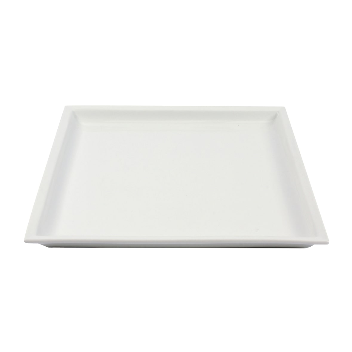 Ristoline set 4 piatti quadrati in porcellana bianca cm 26,5x26,5 H 2cm HP8848