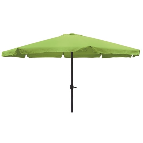 XXL Alu Sonnenschirm Ø 4m Kurbelschirm Gartenschirm Marktschirm Krempe lime-grün : Lime-grün