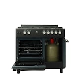 thumbnail of Gasline GAG90GOXFLB Standherd  90X60 mit Gasflaschen Raum Gasbackofen 71 L  Gas-Gas  Schwarz Matt