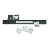 thumbnail of Securit® Set mit 4 Regalen – Schwarz lackiertes Holz – 169 Karten mit Buchstaben, Zahlen und Symbolen