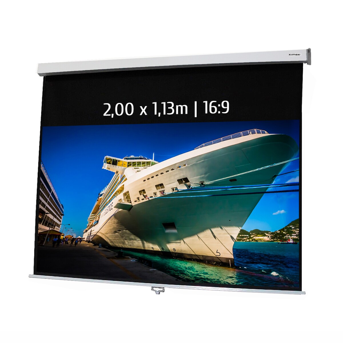 KIMEX - Manuelle Leinwand 2,00 x 1,13m - Format 16:9